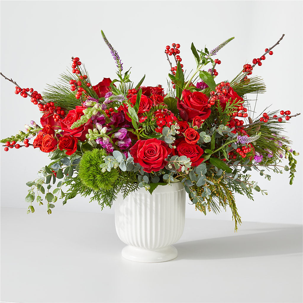 Big Red Bow Bouquet – La Fleur Bijou, Fort Lauderdale FL