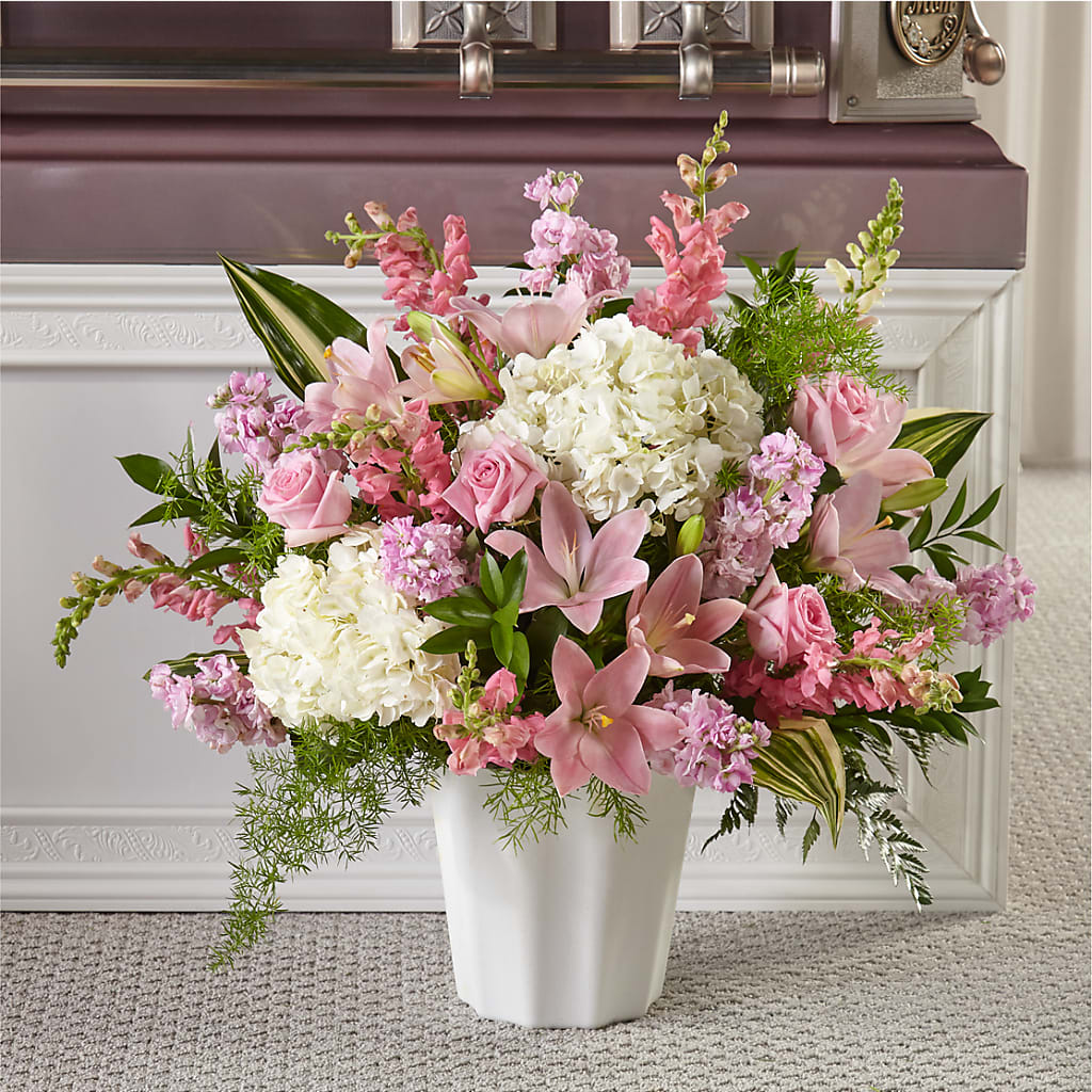 Simply Serene Floor Basket – La Fleur Bijou, Fort Lauderdale FL