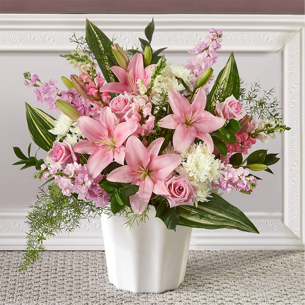 Simply Serene Floor Basket – La Fleur Bijou, Fort Lauderdale FL