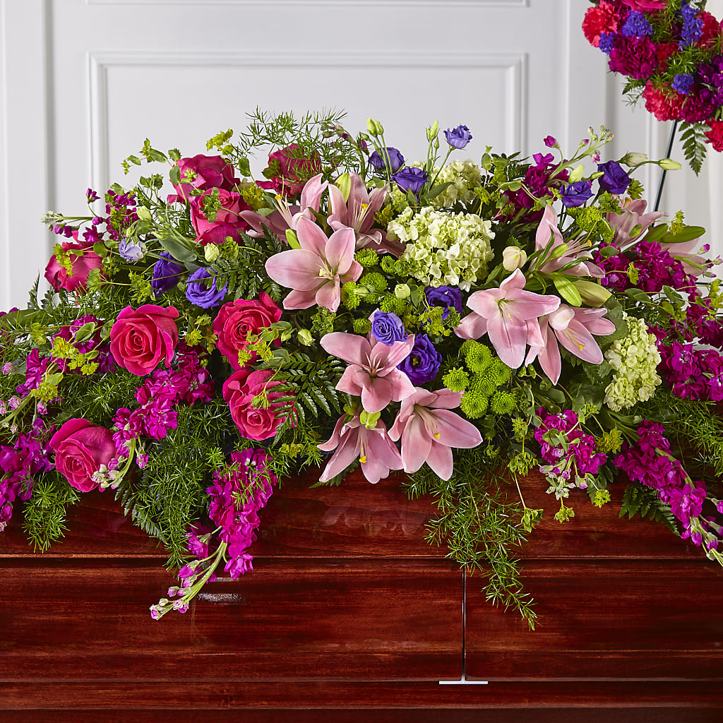 Radiant Tribute Casket Spray – La Fleur Bijou, Fort Lauderdale FL