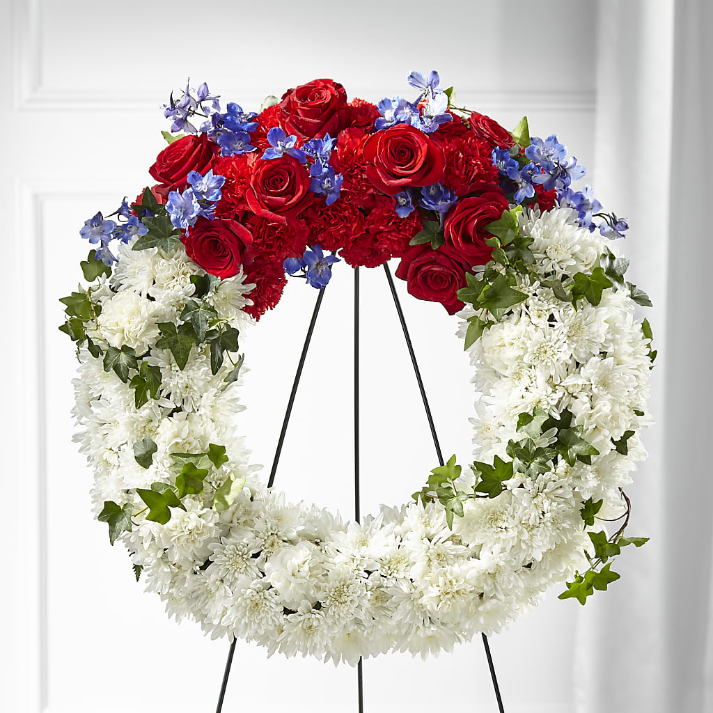 Patriotic Passion Wreath – La Fleur Bijou, Fort Lauderdale FL
