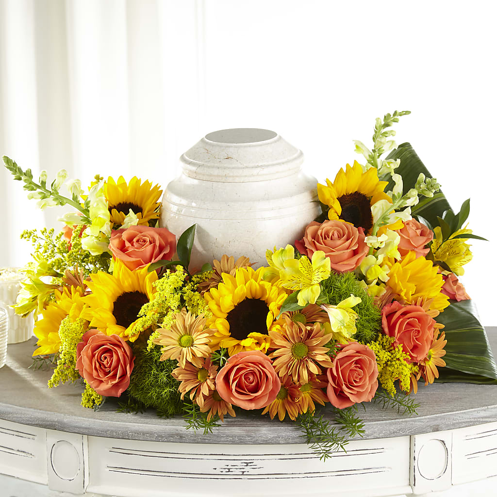 Faithful Sunflower Cremation Adornment – La Fleur Bijou, Fort Lauderdale FL