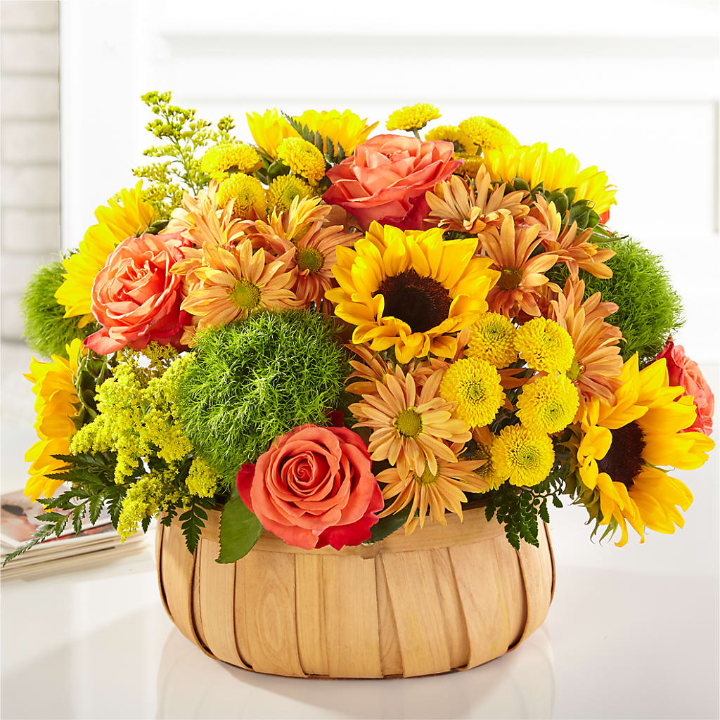 Harvest Sunflower Basket – La Fleur Bijou, Fort Lauderdale FL