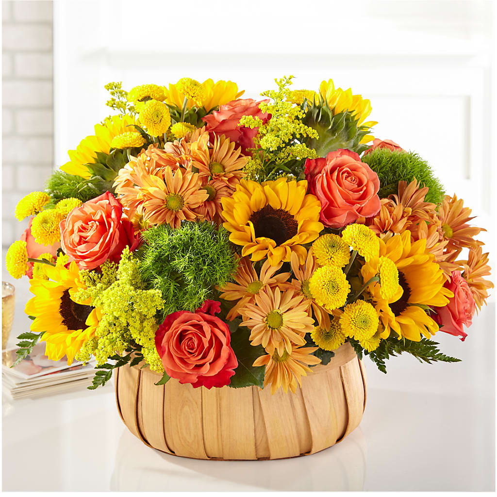 Harvest Sunflower Basket – La Fleur Bijou, Fort Lauderdale FL