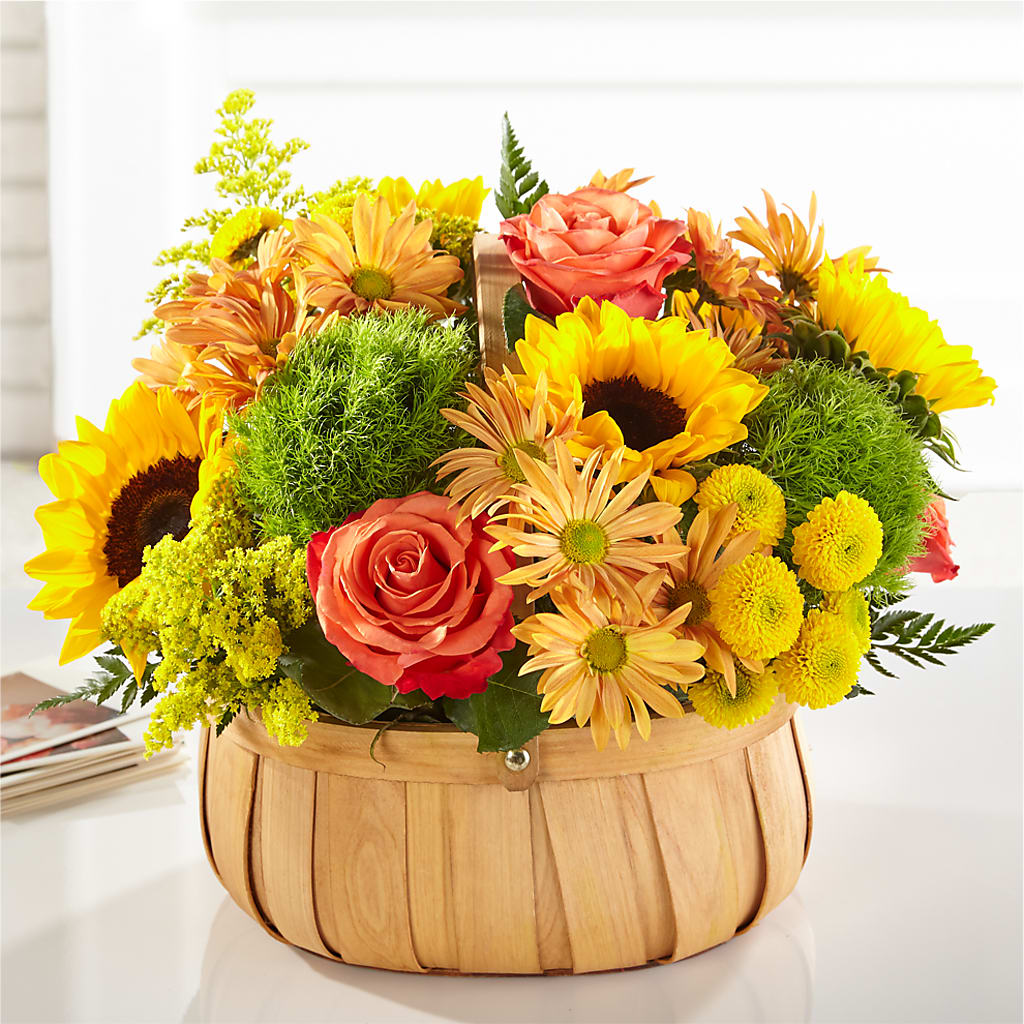 Harvest Sunflower Basket – La Fleur Bijou, Fort Lauderdale FL