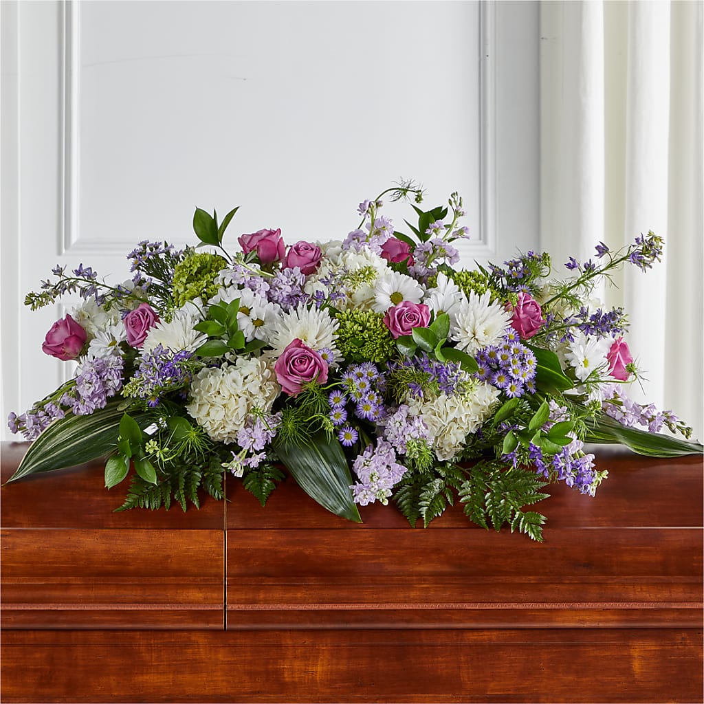 Meadows of Serenity Casket Spray – La Fleur Bijou, Fort Lauderdale FL