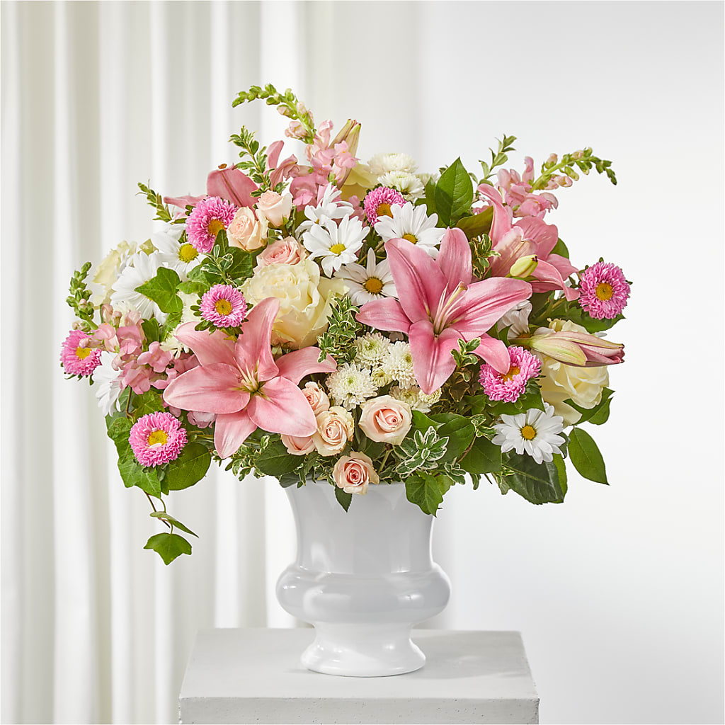 Empathetic Blooms Urn Arrangement – La Fleur Bijou, Fort Lauderdale FL