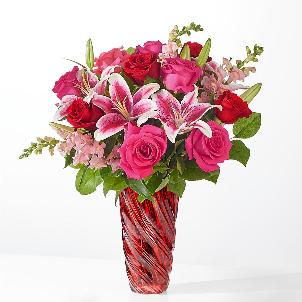 Always You Bouquet with Luxe Swirl Vase – La Fleur Bijou, Fort Lauderdale FL