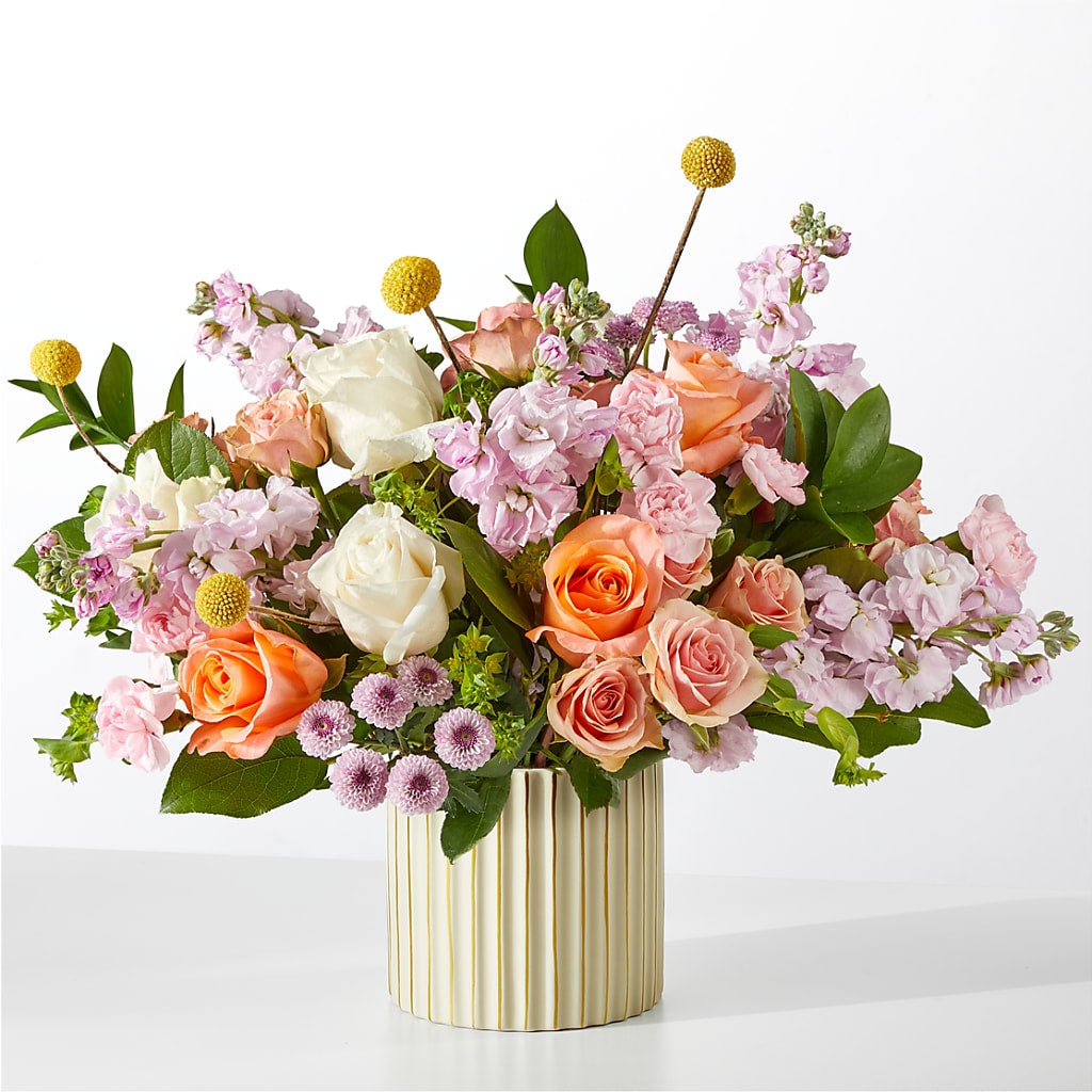 French Market Bouquet with Ivory Vase – La Fleur Bijou, Fort Lauderdale FL