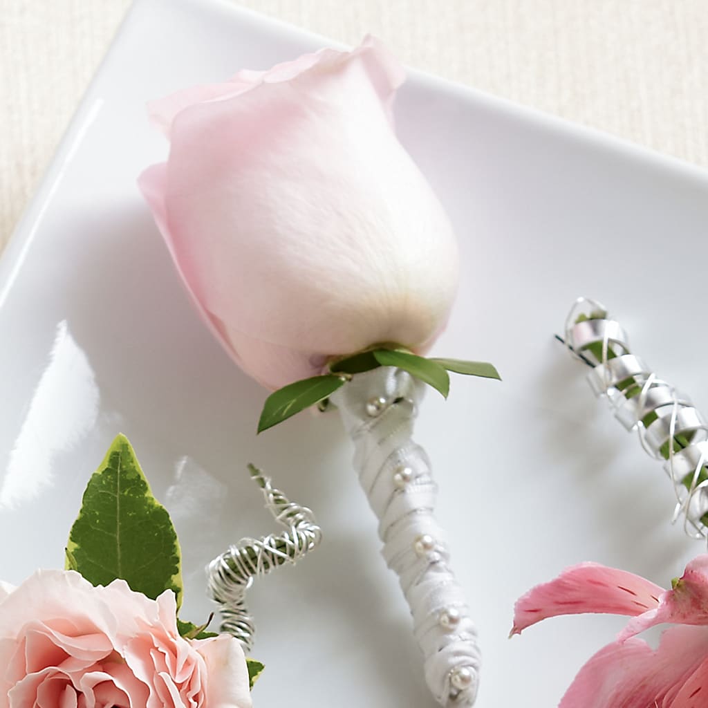 Pink Rose Boutonniere – La Fleur Bijou, Fort Lauderdale FL