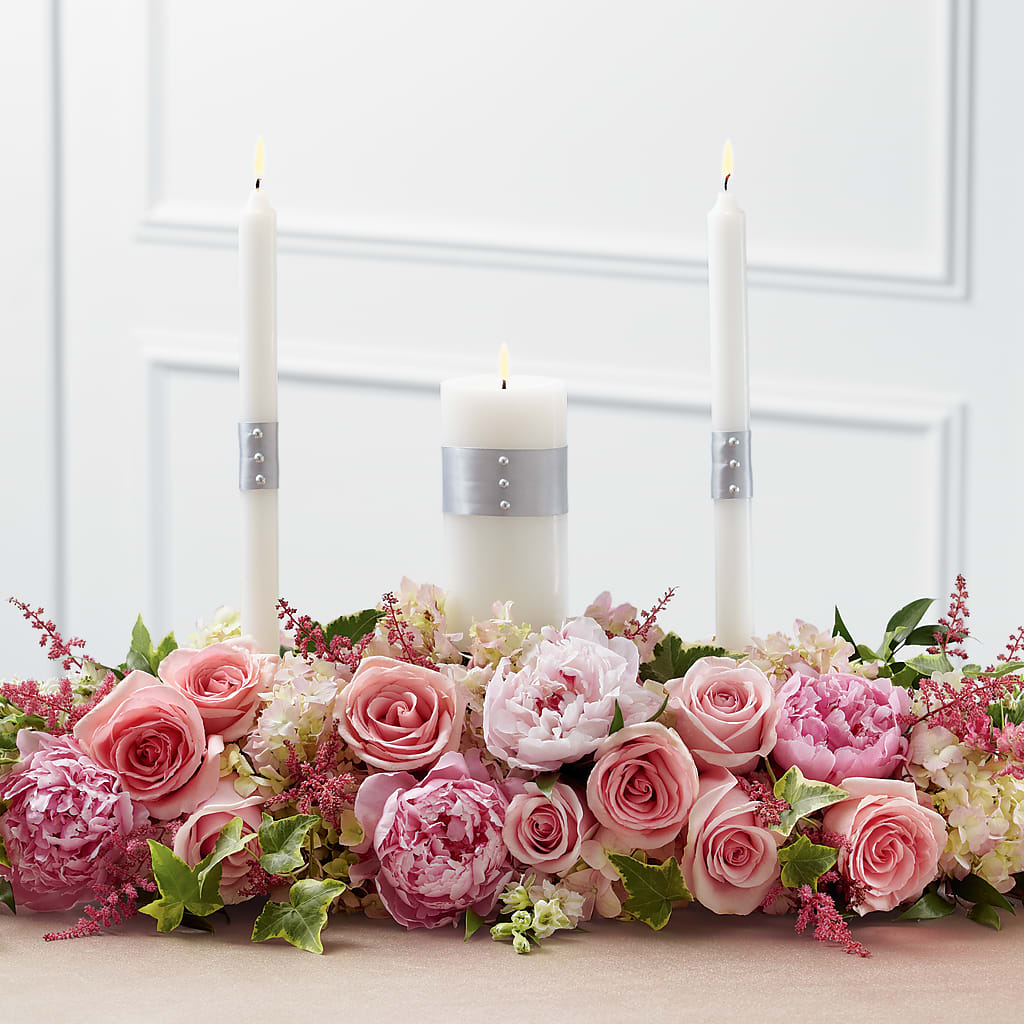 Worldwide Romance Unity Candle Arrangement – La Fleur Bijou, Fort Lauderdale FL