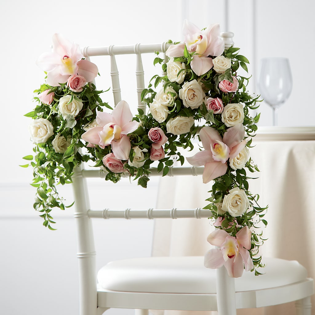 Orchid Rose Chair Décor – La Fleur Bijou, Fort Lauderdale FL