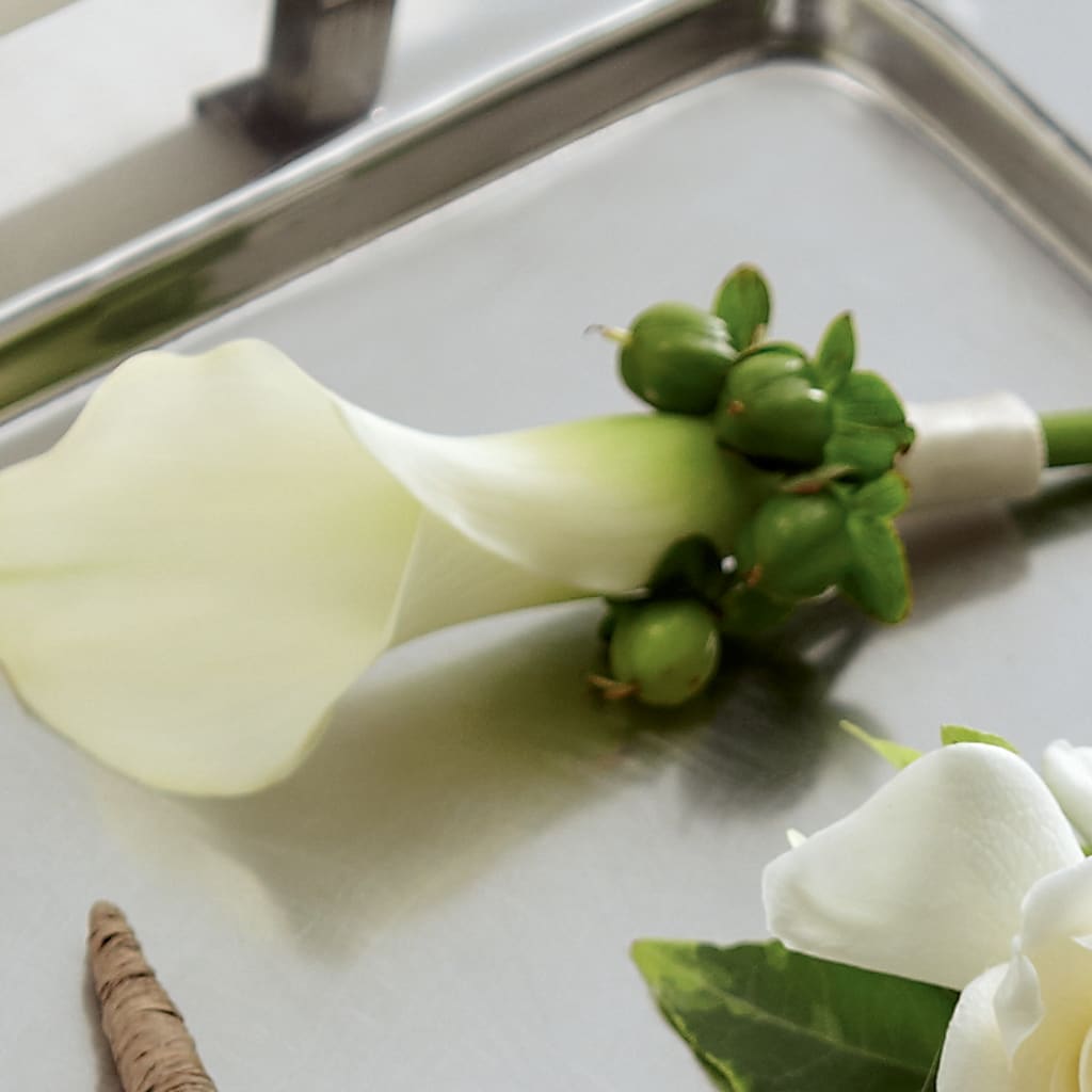 White Calla Boutonniere – La Fleur Bijou, Fort Lauderdale FL