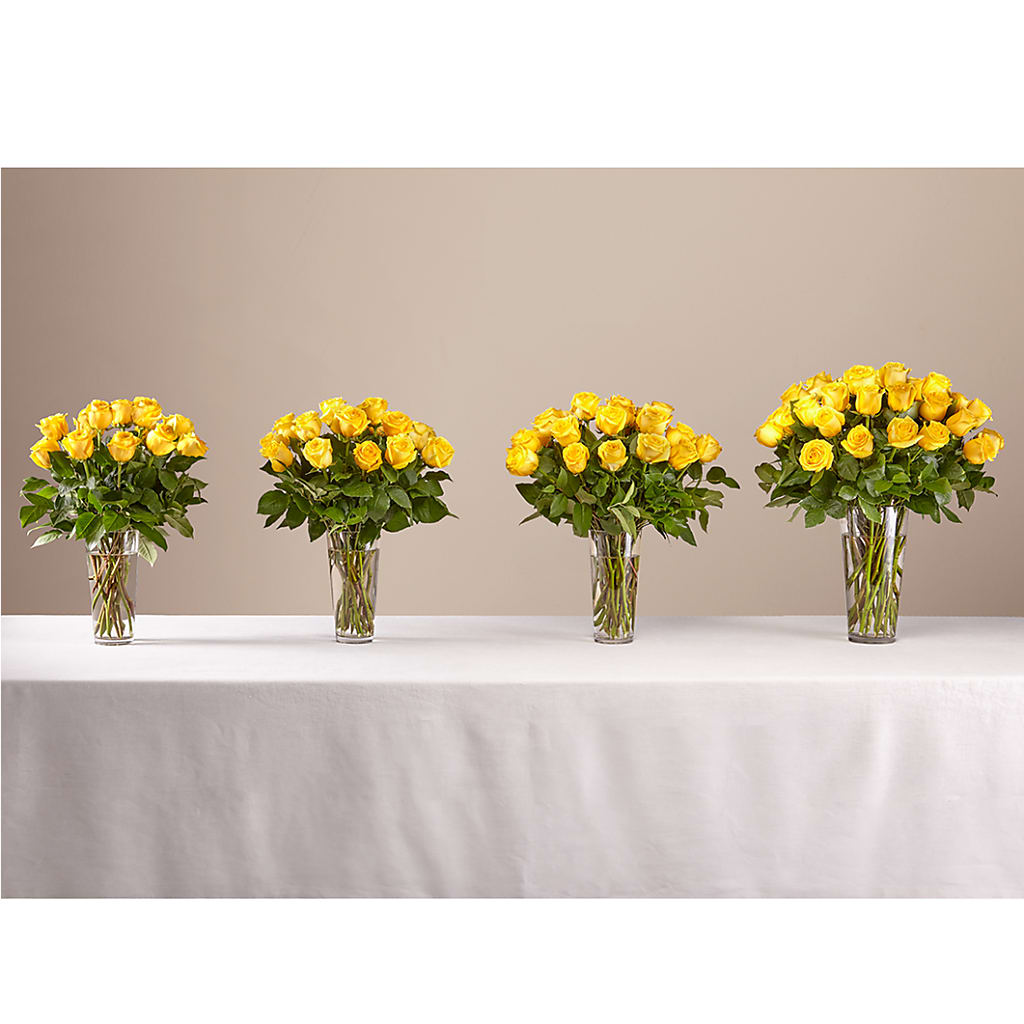 Long Stem Yellow Rose Bouquet –  La Fleur Bijou, Fort Lauderdale FL