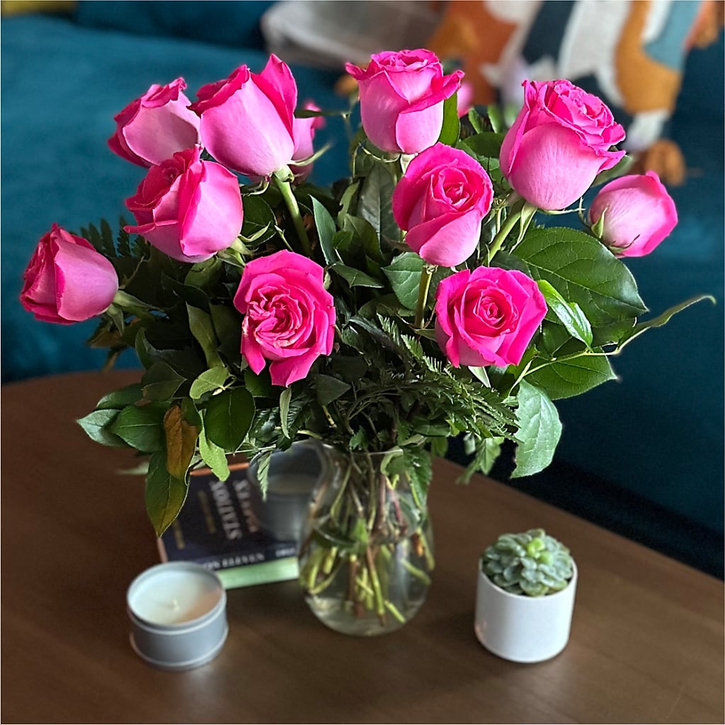 Long Stem Pink Rose Bouquet –  La Fleur Bijou, Fort Lauderdale FL