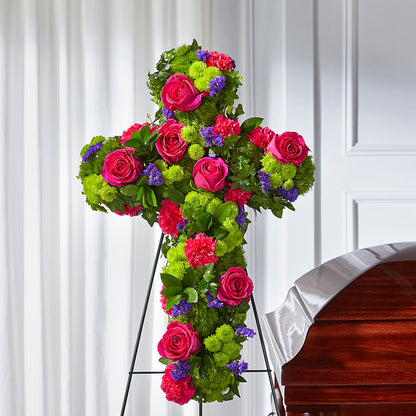 Tribute Rose Floral Cross –  La Fleur Bijou, Fort Lauderdale FL