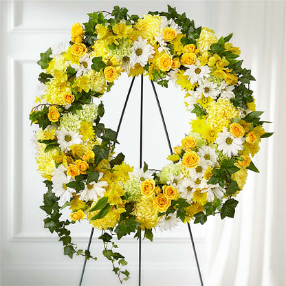 Golden Remembrance Wreath –  La Fleur Bijou, Fort Lauderdale FL