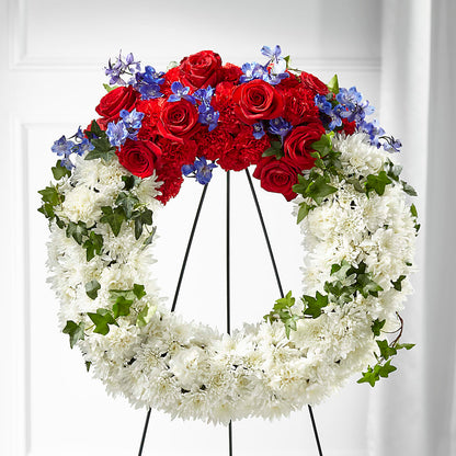 Patriotic Passion Wreath –  La Fleur Bijou, Fort Lauderdale FL