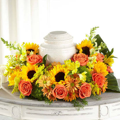 Faithful Sunflower Cremation Adornment –  La Fleur Bijou, Fort Lauderdale FL