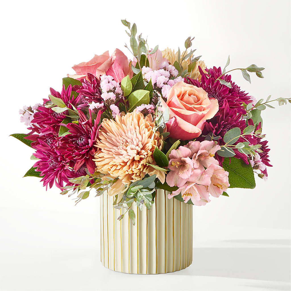 Berry Cobbler Bouquet with Ivory Vase –  La Fleur Bijou, Fort Lauderdale FL