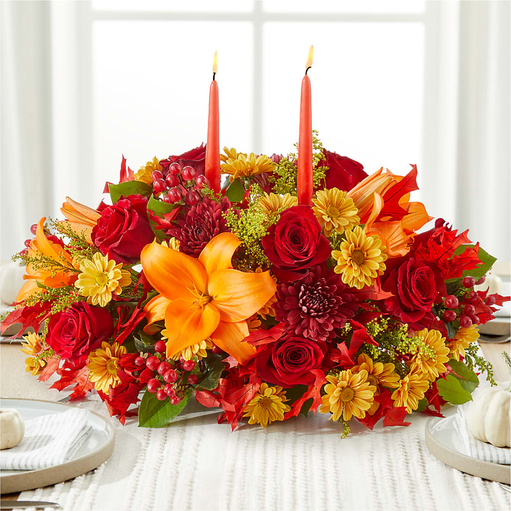 Autumn's Embrace Centerpiece –  La Fleur Bijou, Fort Lauderdale FL
