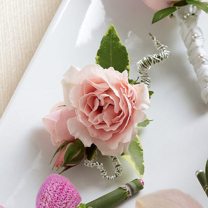 Pink Spray Rose Boutonniere –  La Fleur Bijou, Fort Lauderdale FL