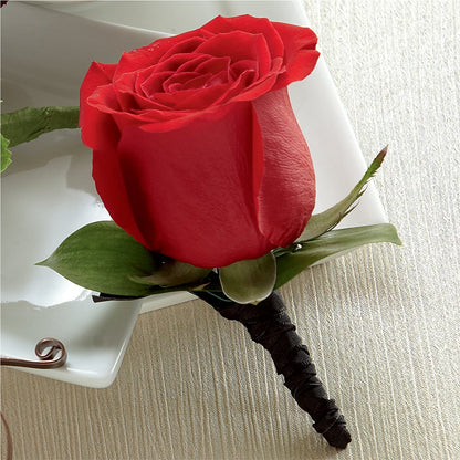 Red Rose Boutonniere –  La Fleur Bijou, Fort Lauderdale FL